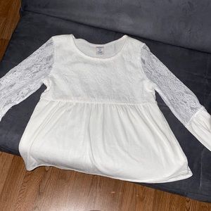 ARIZONA CREAM GIRLS BELL SLEEVE TOP 7/8